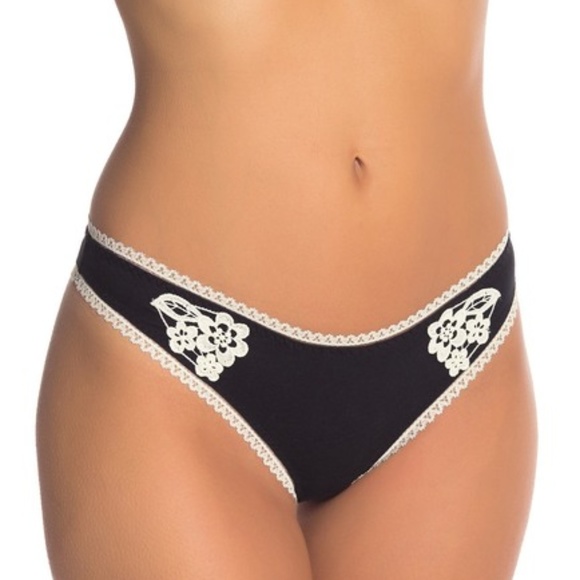Free People Other - Free People Cheyenne Floral Embroidered Thong